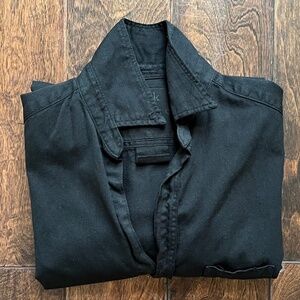 NWOT Frank & Eileen, Eileen shirt, distressed denim, size small.